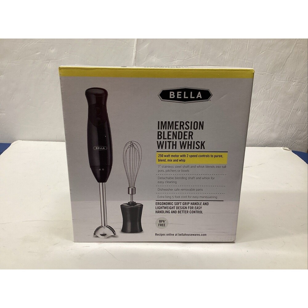 Bella immersion blender with whisk black 250W 2 speed